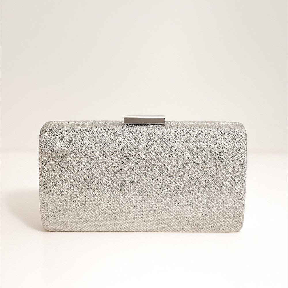 Women's Crystal Silver-frame Clutch